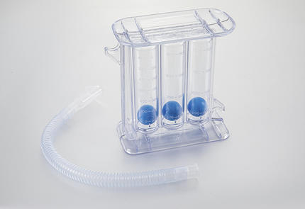 A three balls spirometer is a medical device used to measure lung function