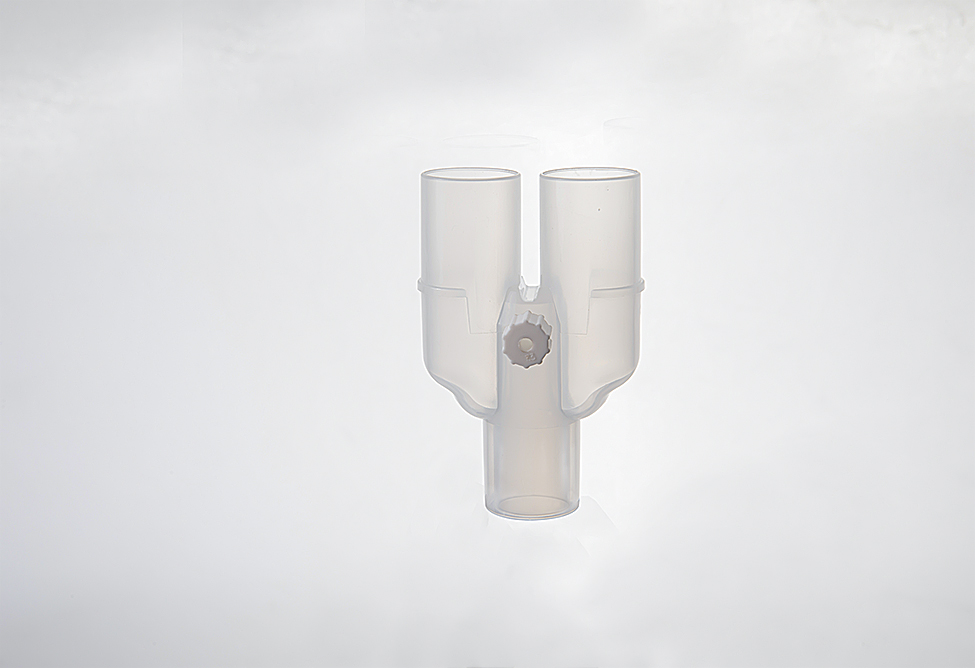 Y-Piece Connector with Luer Port 15F/22M-22M*2